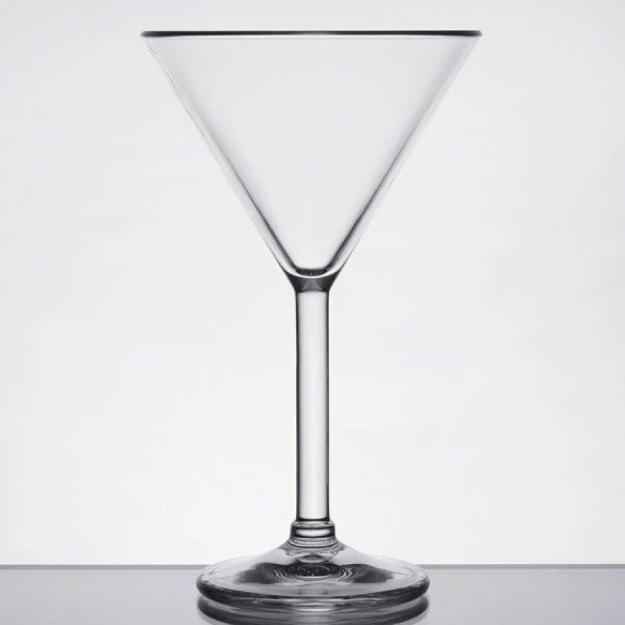 Reusable Plastic Beverageware * | Get Enterprises Get Sw-1407-1-San-Cl 10 Oz. San Plastic Martini Glass