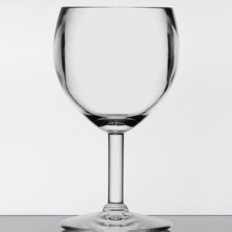 Reusable Plastic Beverageware * | Get Enterprises Get Sw-1406-1-San-Cl 6 Oz. Customizable San Plastic Wine Glass